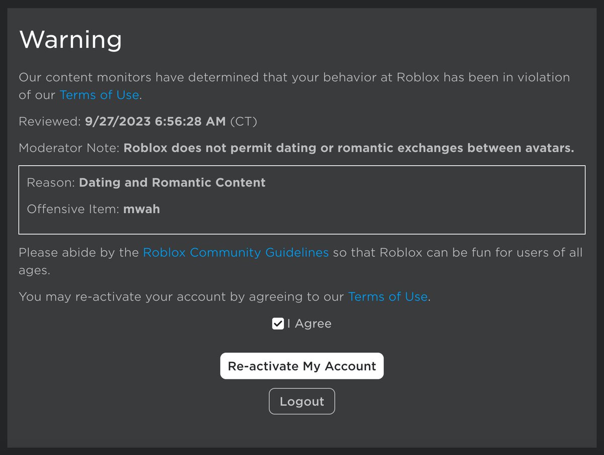 urbanhze's tweet image. mwah
#roblox #robloxmoderation