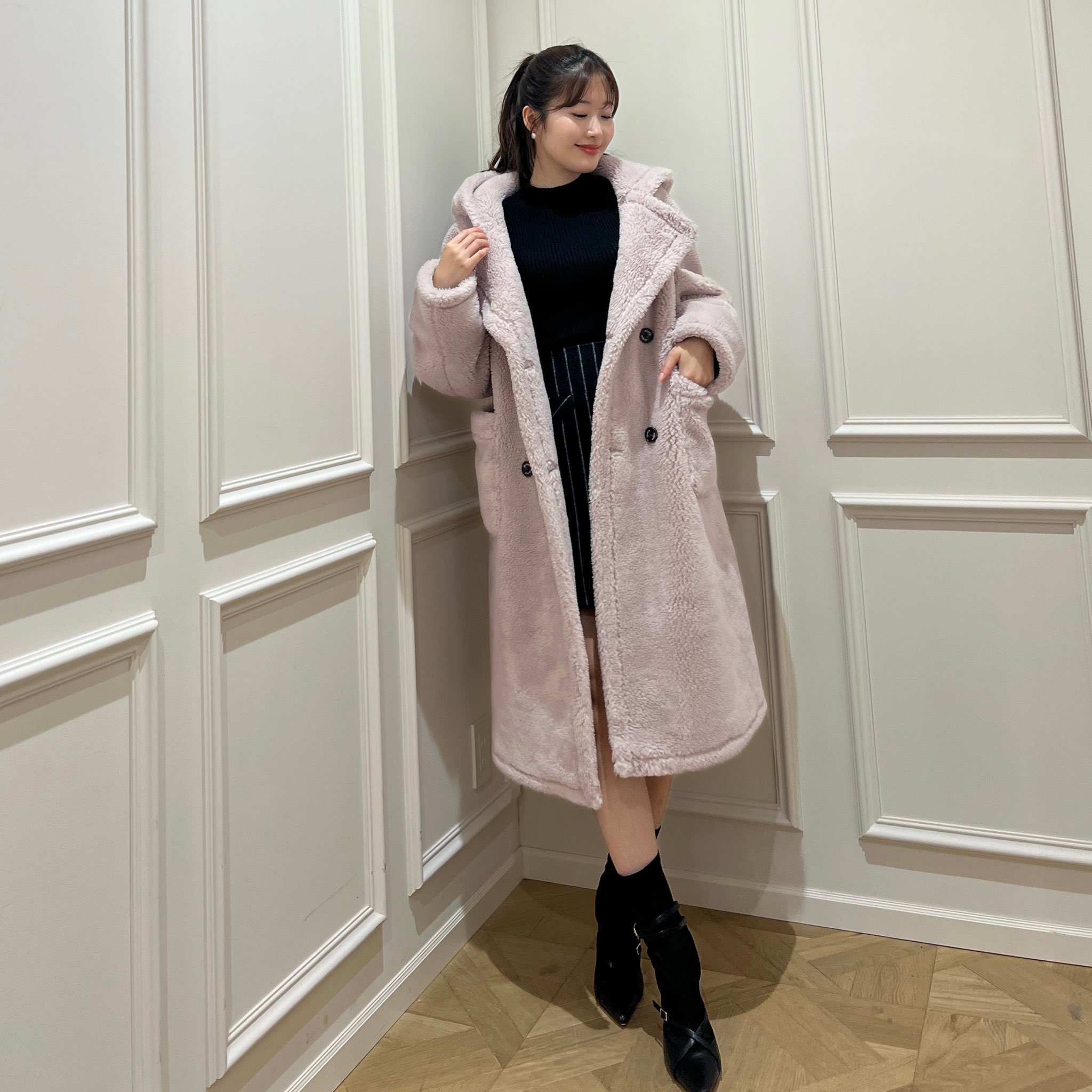 Her lip to Fleur Shearling Boa Coatボアコート