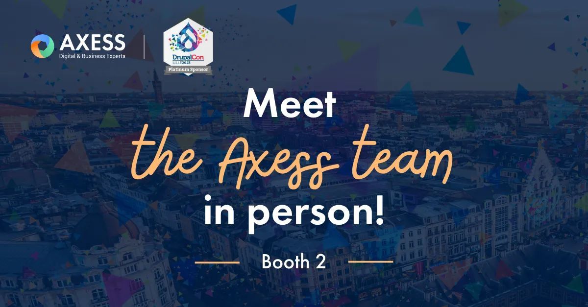 🎉 Are you going to be at #DrupalCon? Be sure to stop by booth 2 and meet the <a href="/AxessGroupe/">Axess</a> team in person! We will be there and would love to chat with you about your #Drupal projects. Can't wait to see you! 👉 axess.fr/blog/actualite…