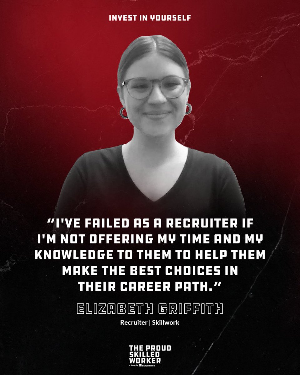 SkillworkCo's tweet image. &quot;I&apos;ve failed as a recruiter if I&apos;m not offering my time and knowledge...&quot; - Elizabeth Griffith, Skillwork. Dive into her insights on YouTube! 🎥 #SkillworkInsights #CareerPathMatters

🔍🤝  Watch the full episode on our YouTube channel. #skillworkforum #manufacturing