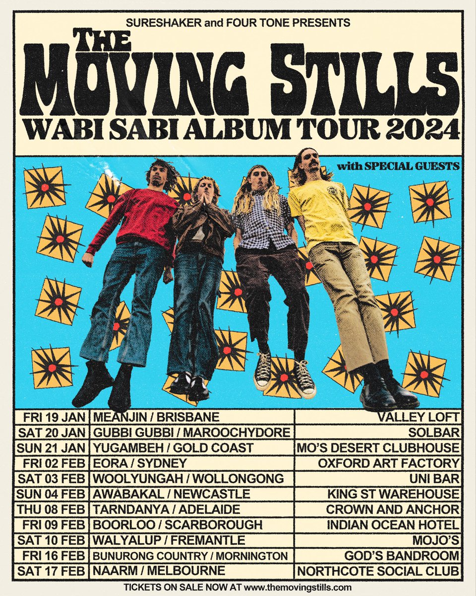 We’re going on tour! Our new album ‘Wabi Sabi’ is coming out on the 24th of November and we’re doing a really fun run of shows to launch it. We can’t wait for these. Tickets on sale now in our bio. See you at a show! 🎨 @ragtagratbag