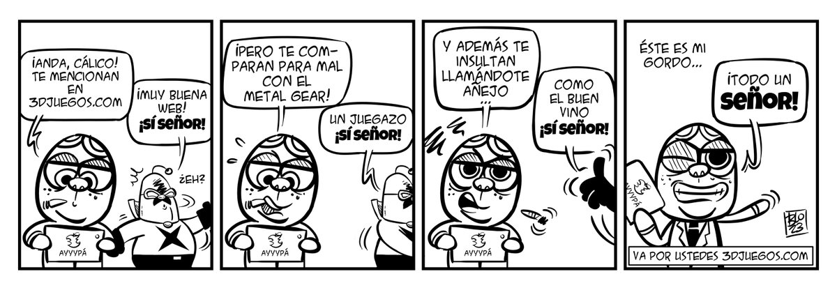 CalicoOficial's tweet photo. Para nuestros amigos de @3djuegos
.... con cariño. #CalicoElectronico Las tiras de Cálico" ( https://t.co/HLx1wvtIpZ ) y "Las tiras de Cálico 2" ( https://t.co/35o4UgberC ) en @0xword
#MetaGear #gaming #CálicoElectrónico https://t.co/Bp8fOHy7X6