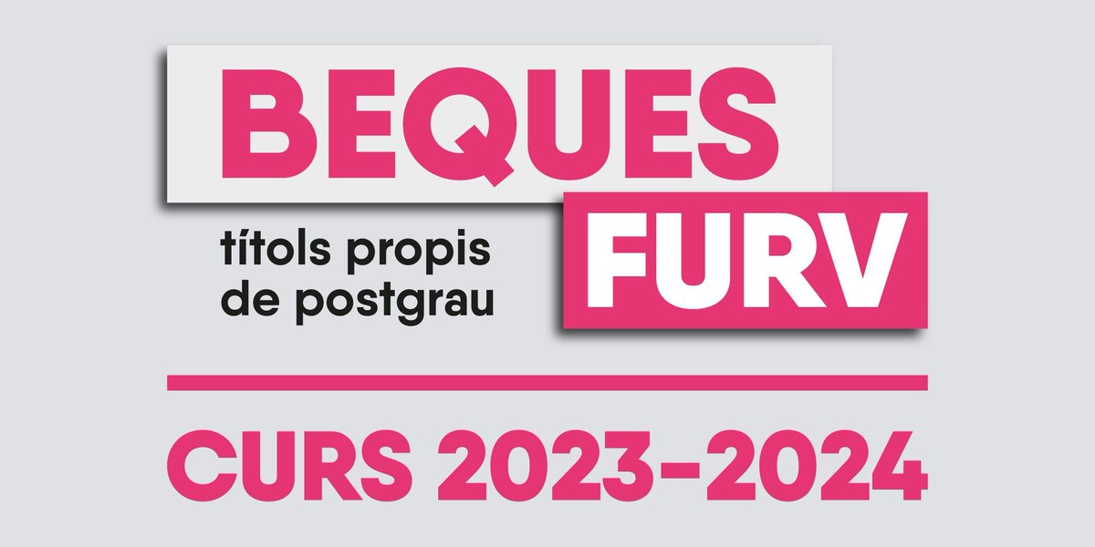 fundacioURV's tweet image. BEQUES ⚠️ Recorda que el termini de presentació de sol·licituds finalitza el proper dimarts 3 d'octubre 😉 Presenta ara la teva sol·licitud i opta a una de les beques de la Fundació URV 🙌

👉 fundacio.urv.cat/ca/formacio-pe… 

@universitatURV

#Beques #URV