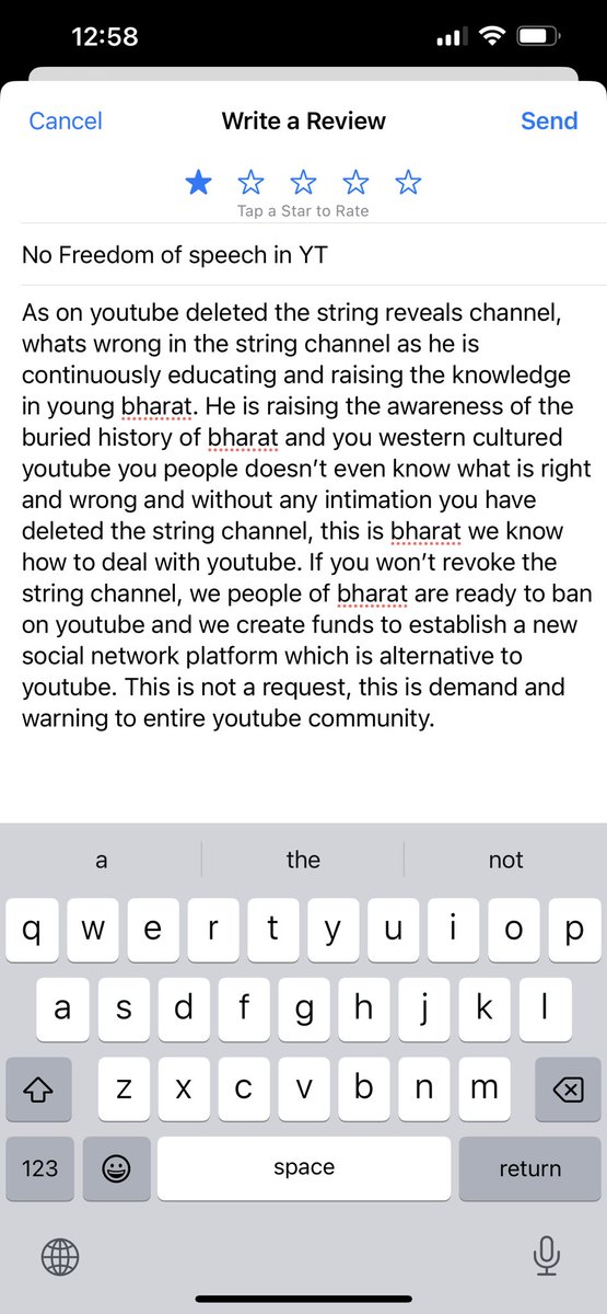 KarthikSiliver1's tweet image. I did my part of anger on youtube, please everyone write a review on YouTube and rate it 1 and post it.
@YouTIndia @YouTube @StringReveals #IStandWithStringVinodh #BringBackStringChannel #shameonyoutube