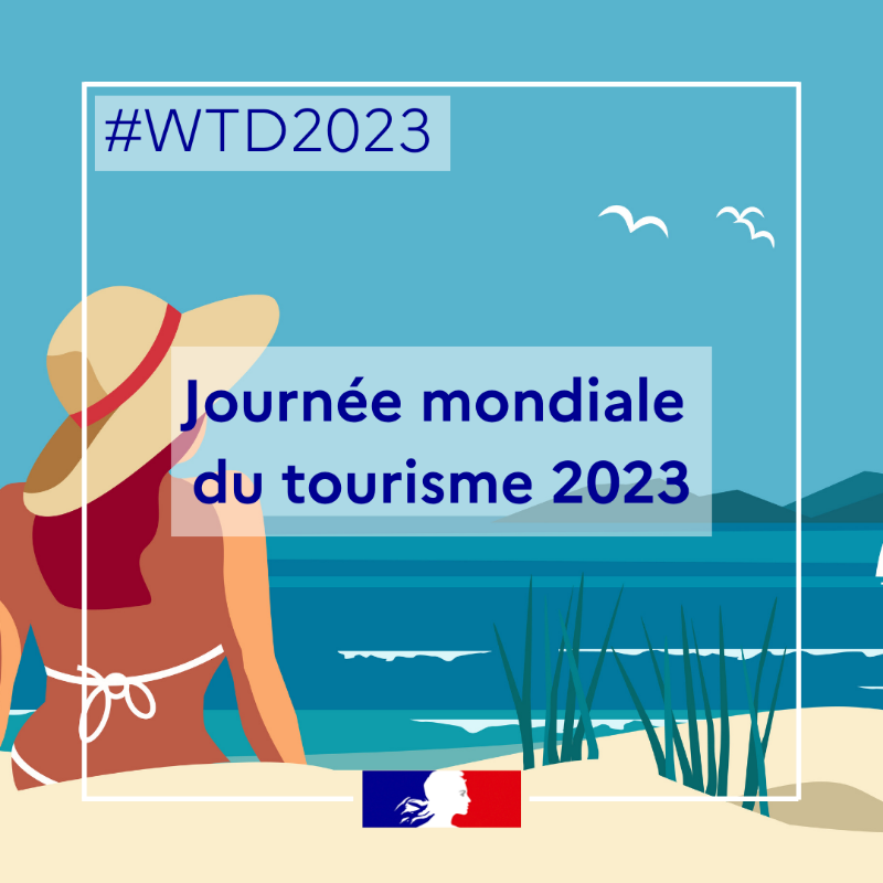Economie_Gouv's tweet photo. #WTD2023 | Aujourd'hui, c'est la Journée mondiale du tourisme ! 🌍✈️ L'occasion de rappeler que la France est la 1ère destination touristique au monde en 2022. 
Par ailleurs les touristes internationaux ont généré  58 Md€ de recettes, ce qui constitue un record pour la France.