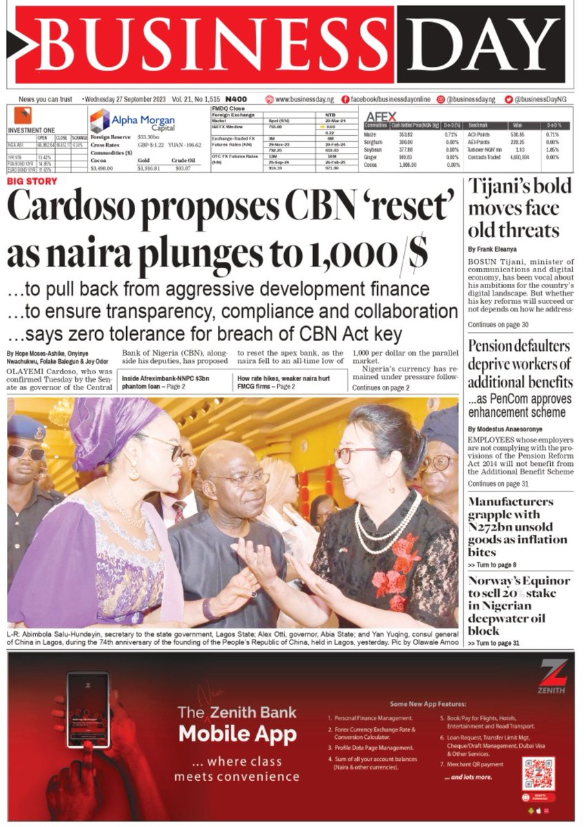 tolaogunnubi's tweet photo. #Headlines #BreakingNews #Frontpages #NEWSPAPERS #NigeriaNews #Tinubu #Napoli #Amoda #Prostitution #Abati #No007 #BurkinaFaso #SecretService #CBN #Cardoso #Strike https://t.co/J3rdcTyHdG