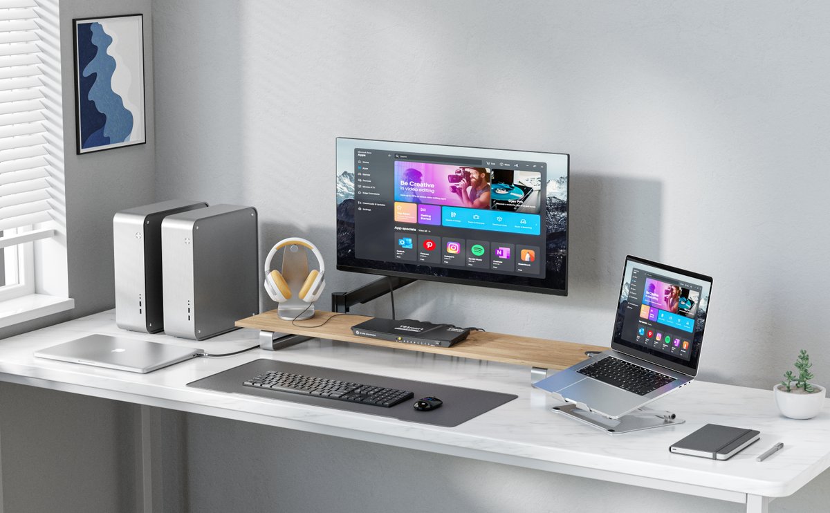 TESmartGlobal's tweet image. Already have multiple MACs from apple store but only room for one keyboard and mouse set? Tesmart KVM switch will be the solution for you. With just one simple click to effortlessly switch between them.
#Apple #kvmswitch