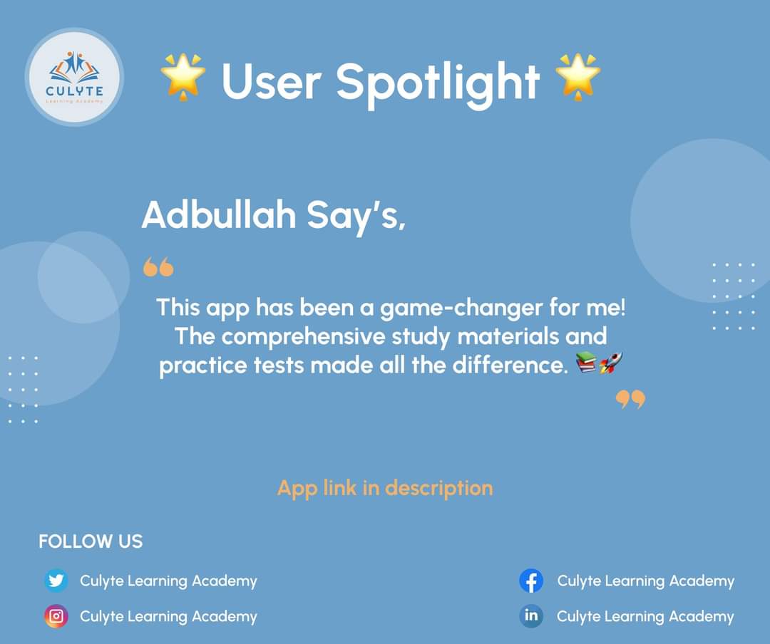 Culyte_Academy's tweet photo. 📚CULYTE LEARNING ACADEMY📚

🌟 User Spotlight 🌟

Download the app now: ⏬
https://t.co/oCPKTBYakv

. 
. 
. 
. 
. 
#ICCWorldCup
#ImranKhan 
#education 
#EducationMatters 
#Nepal 
#TrendingNow 
#culyteacademy 
#PakistanZindabad 
#CricketWorldCup https://t.co/Lci7gUXuMP