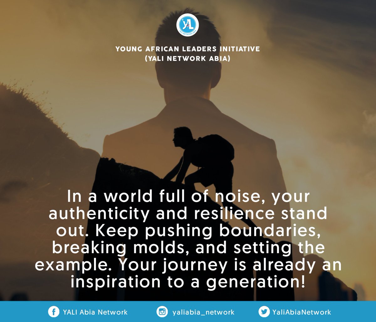 YaliAbiaNetwork's tweet photo. Dear Changemaker,

In a world full of noise, your authenticity and resilience stand out. Keep pushing boundaries, breaking molds, and setting the example. Your journey is already an inspiration to a generation!

#YaliNetworkAbia
#WednesdayMusing https://t.co/njdfeYkCjm