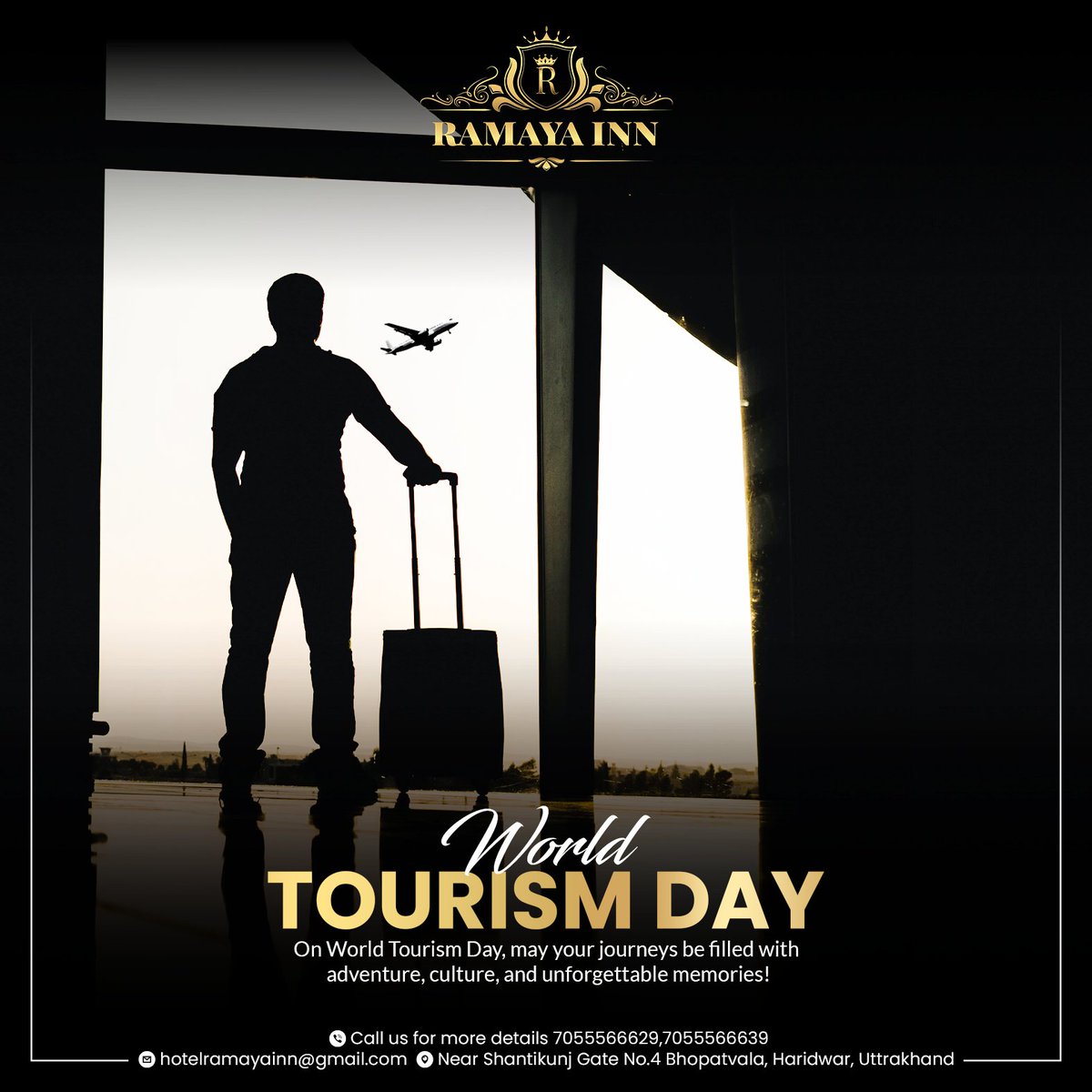 Tourism: Where dreams meet destinations. Cheers to #WorldTourismDay!

Contact Us :
📧 : hotelramayainn@gmail.com
📞 : 7055566629, 7055566639
📍 : Near Shantikunj Gate No.4 Bhopatvala, Haridwar, Uttrakhand

#ramayainn #hotelramayainn #haridwar #uttrakhandtourism #WorldTourismDay
