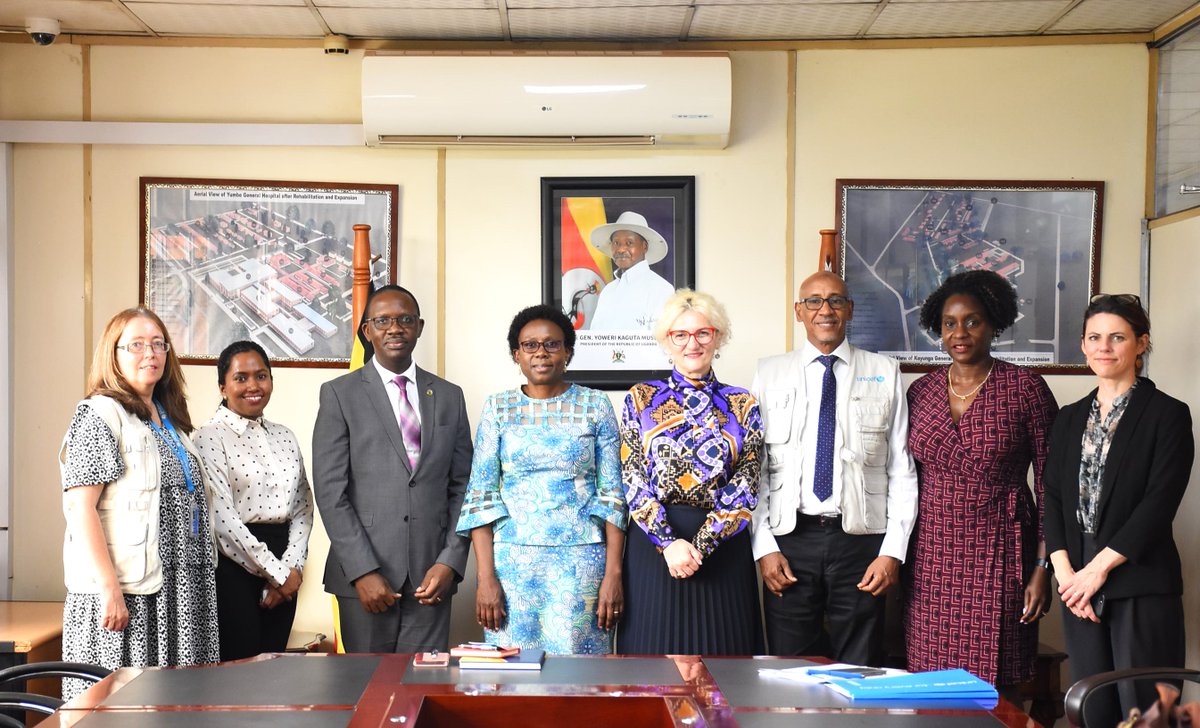 JaneRuth_Aceng's tweet photo. A great start to the morning as I met the Regional Director for Eastern and Southern Africa, Ms. Etleva Kadilli who was accompanied by @UNICEFUganda Country Representative, @Munir_Safieldin and his team. UNICEF and @GovUganda share history that dates many years back. https://t.co/Gck3wCTGYi