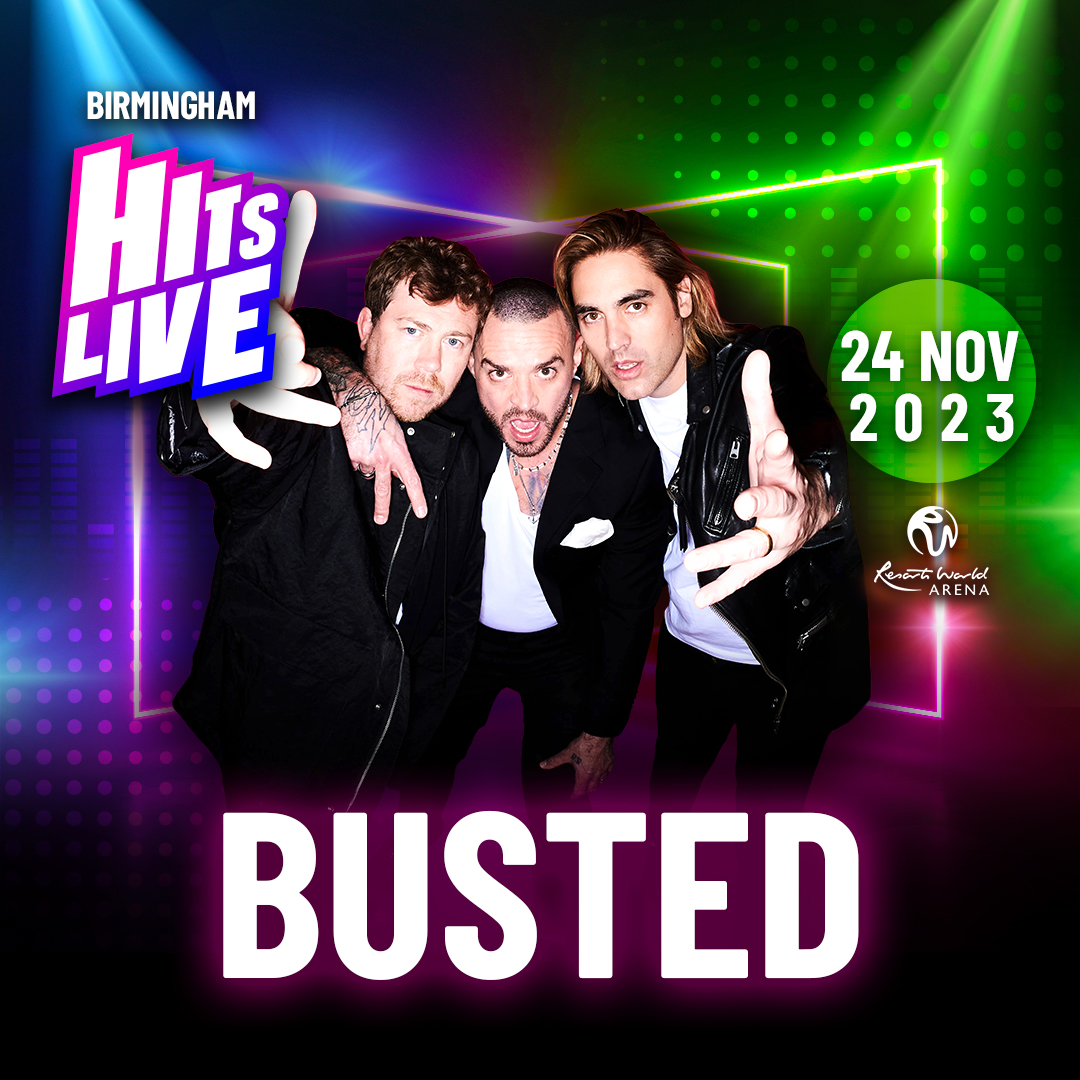 hitsradiouk's tweet photo. It's official! @Busted will join the #HitsLive Birmingham AND Manchester class of 2023 with @HIExpress 🎸🤘 https://t.co/sPw7R5dqQx