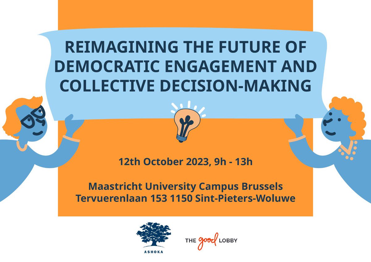 Are you eager to be part of shaping the future of democratic engagement and collective decision-making? 🌍

Join us for the launch of our report uncovering an innovative collaborative process designed by <a href="/Ashoka/">Ashoka</a> &amp; <a href="/TheGoodLobby/">The Good Lobby</a> to advance #participatory #democracy in the EU.🤝🇪🇺