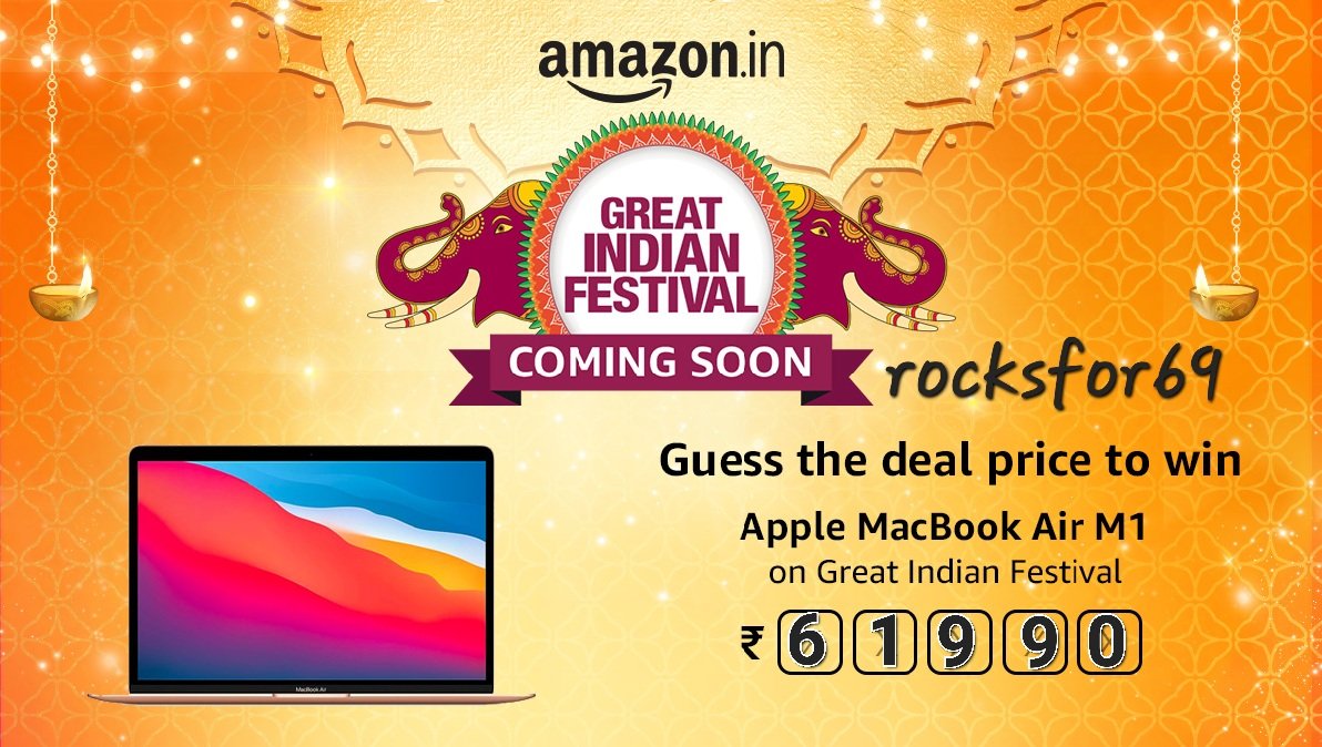 rocksfor69's tweet photo. @amazonIN My guess for correct deal price: 61,990 rs 
#MacBookOnAmazon
@amazonIN 
@TippuKing 
@umar0768 https://t.co/Ni5okK5XJT