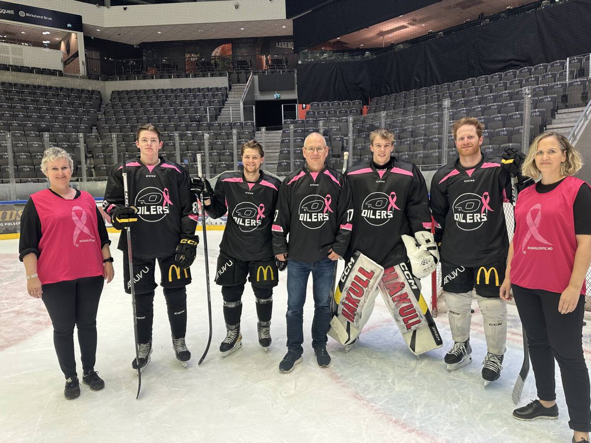 Calik, Dineen, Hoekstra og Ulriksen trenger en tur til frisøren! Vipps ditt bidrag til #10161 oilers.no/nyheter/oilers… #oilerstoget #sammenervisterke #rosasløyfe