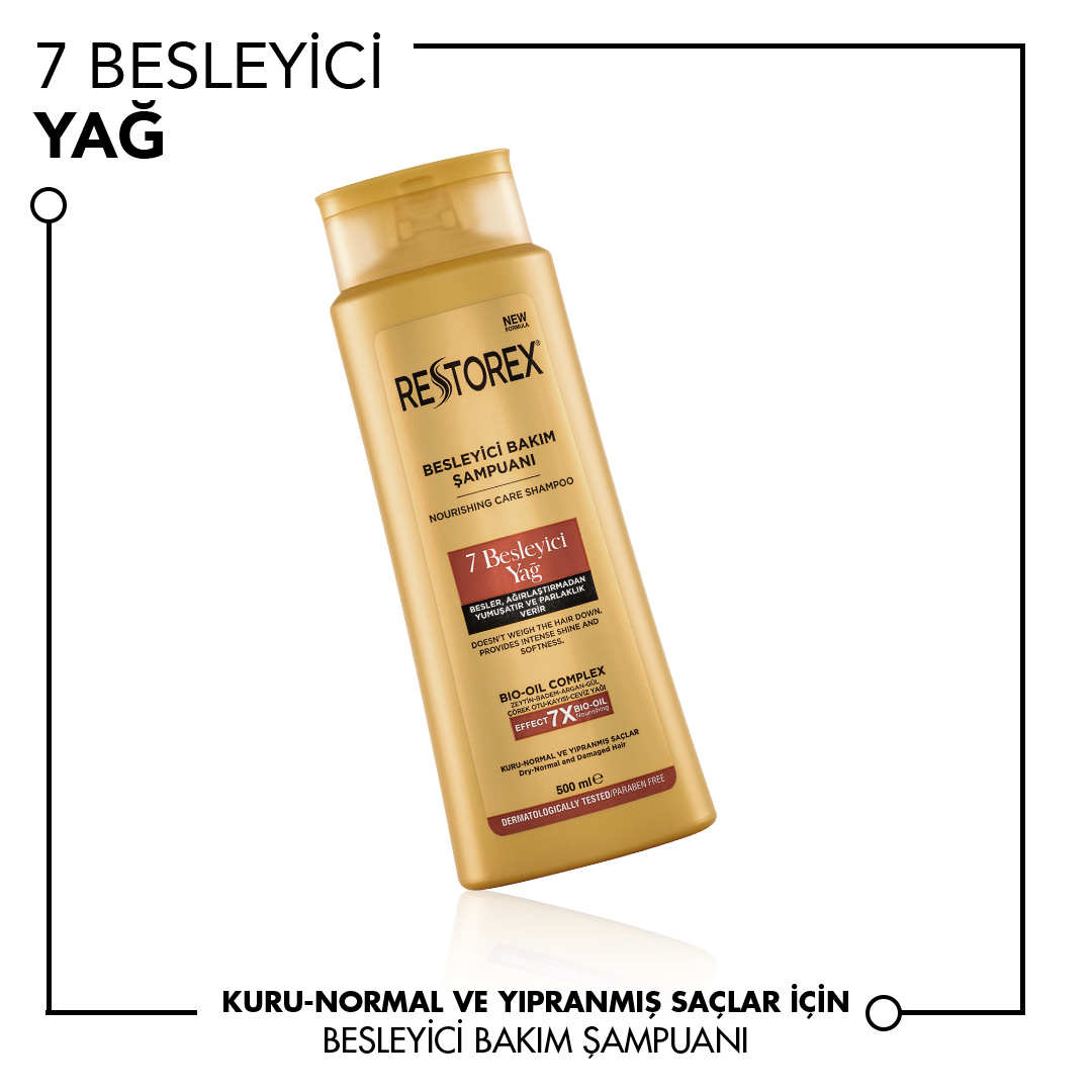 RestorexTr's tweet photo. 7 Değerli Yağ, 1 Şampuan, Sonsuz Güzellik!

 🌟 Restorex’in formülünde saklı 7 besleyici değerli yağ, saçlarınıza aşkla bakım yapıyor. Doğanın etkisiyle saçlarınıza mucizevi bir etki sunan bu şampuan, özgür saçlarınızın güzellik serüvenine davet ediyor! https://t.co/fofWdkW8B9