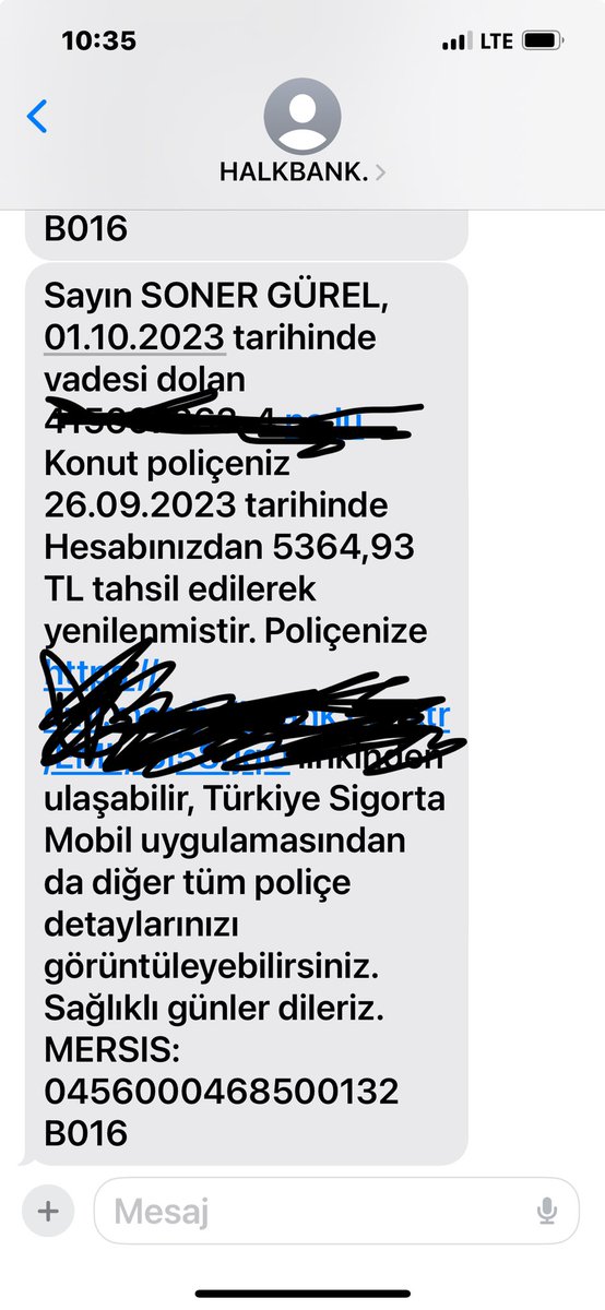 2022-2023 yılı için konut sigortasını 931,42 TL olarak tahsil eden <a href="/Halkbank/">Halkbank</a> ‘ın bu yıl aynı konut için poliçeyi 5364,93 TL olarak yenilemesini tebrik ediyorum😡😡😡