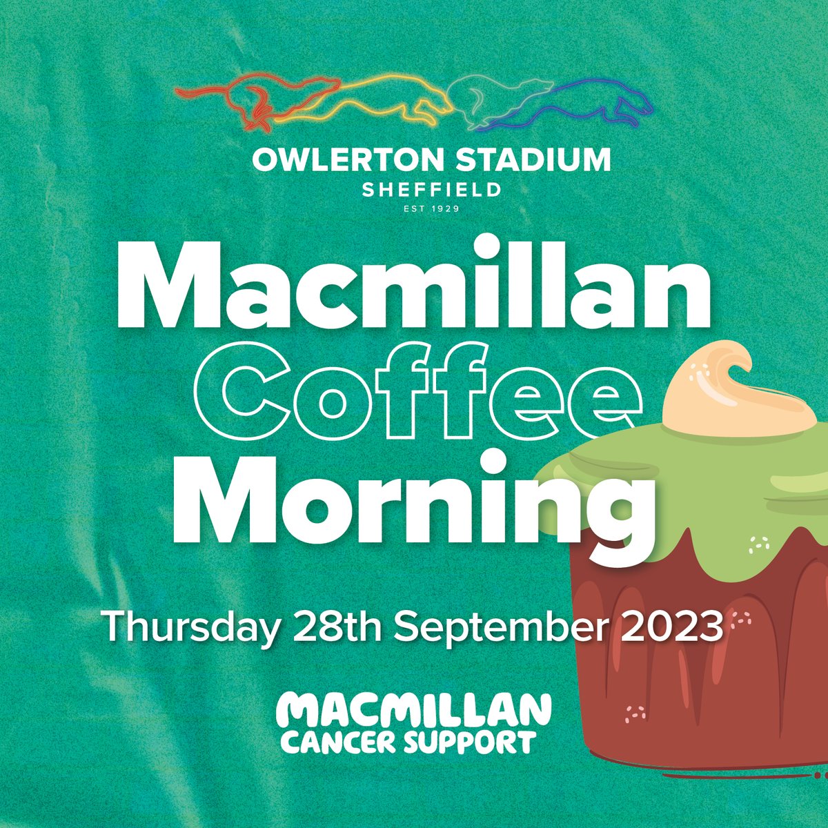 Join us tomorrow! 💚

🗓️ Thursday 28th September 2023
📍 Owlerton Stadium 
⏰ 11 am 

We hope you can join us 🤩

#Macmillan #Cancercharity #Cancersupport #Coffeemorning