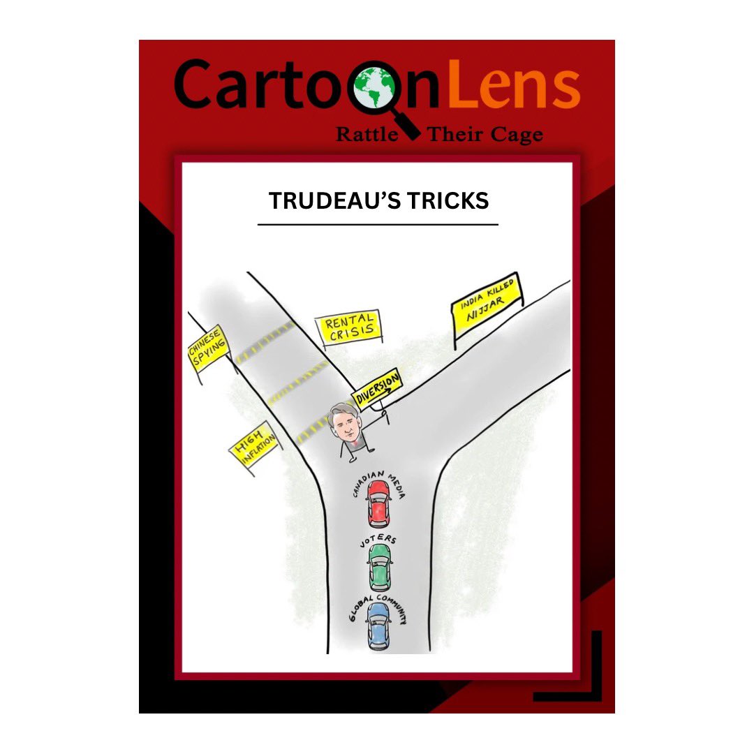 CartoonLens's tweet photo. “Trudeau’s tricks”

#TrudeauMustGo #TrudeauBacksTerror #TrudeauBrokeCanada #cartoon #Canada #India #rental #killed #chinesecomics #ComicArt #comics #inflation #TrudeauLovesNazis #NaziCanada #CartoonArt #cartoonstyle #art https://t.co/5vwsOLq3s7