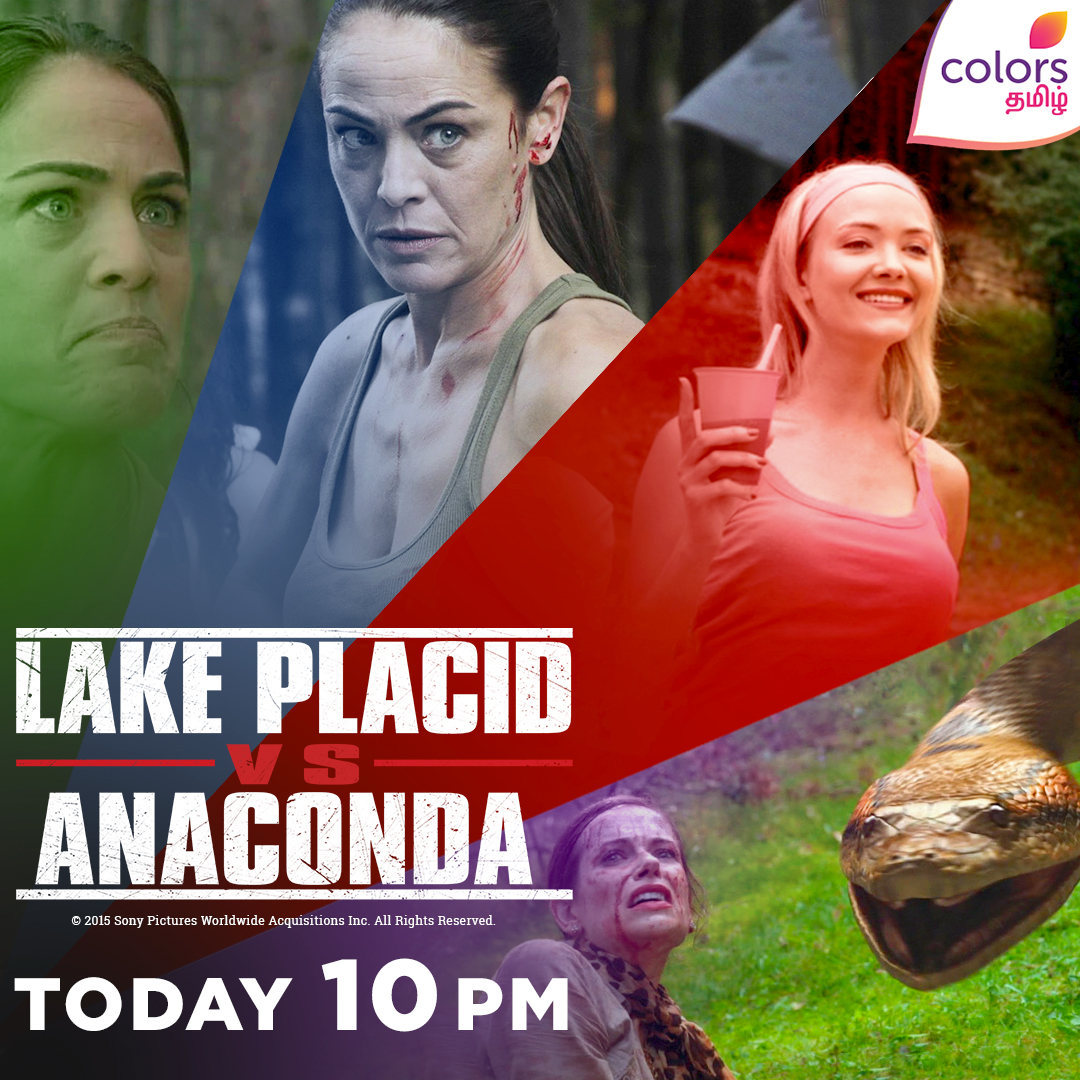 ColorsTvTamil's tweet photo. Crocodile-க்கும் #Anaconda-க்கும் ஆகாது போல!
#LakePlacidVsAnaconda | Today 10 PM on #ColorsTamil
#RobertEnglund #SkyeLourie #YancyButler https://t.co/kTFwzxsKhT
