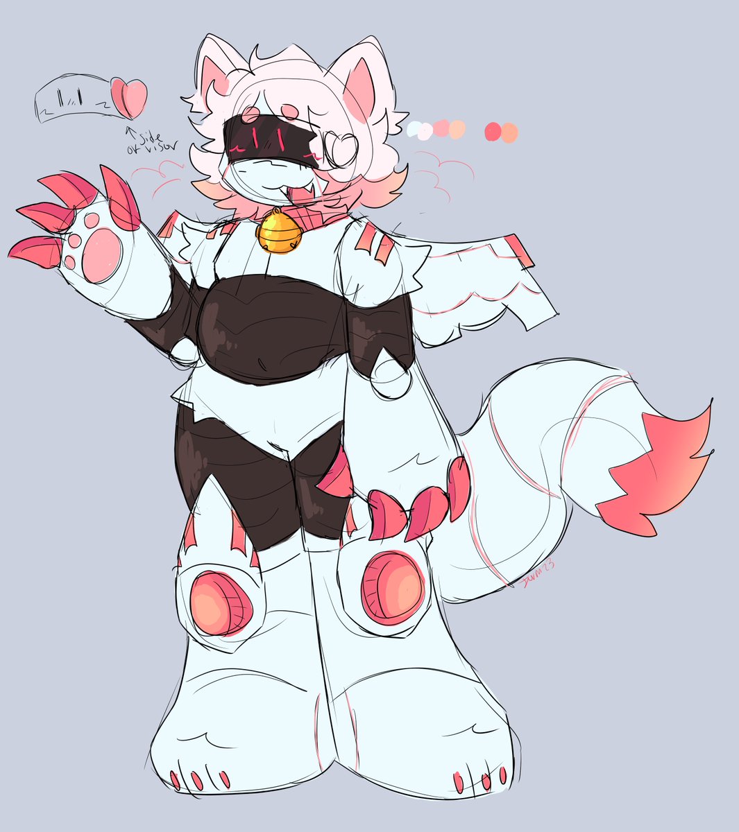 cupids_grenade's tweet photo. oh yeah i also made a new sona :3 her name is meringue shes a robo cat girl https://t.co/Yqyk1RP5dL