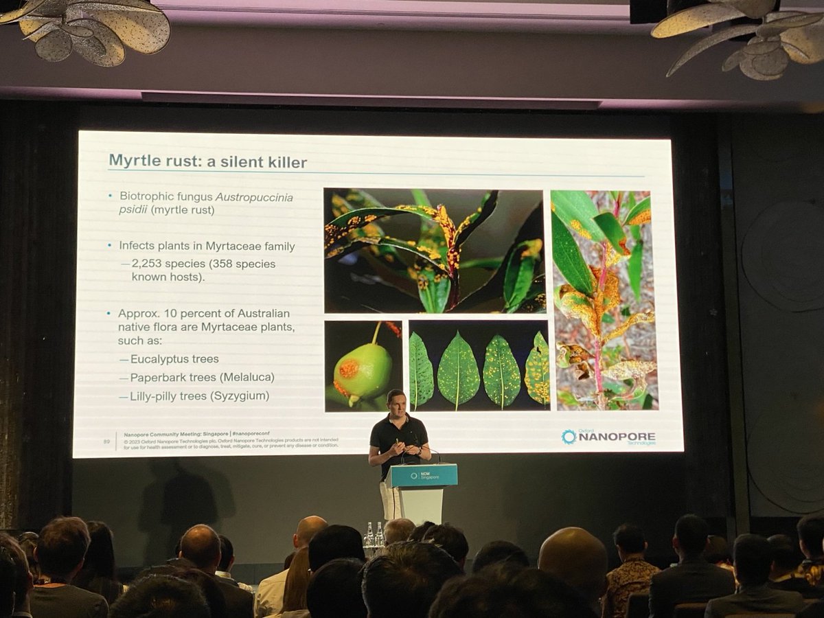 Fantastic times at #NanoporeConf #NCM2023  in Singapore sharing our work in applying direct RNA seq to plants and pathogenic  fungi