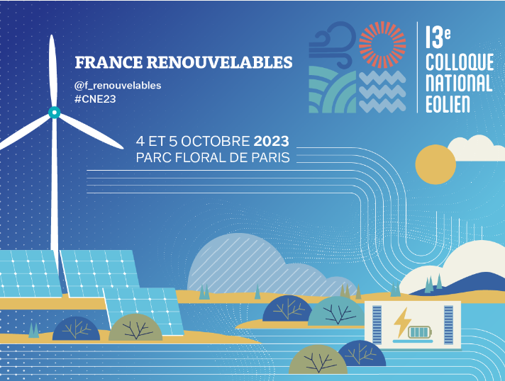 [J-7]

📣 Plus qu’une semaine avant le 13e Colloque National Eolien organisé par <a href="/f_renouvelables/">France renouvelables</a>, qui se tiendra au Parc Floral de Paris les 4 et 5 octobre.

Venez échanger avec nos experts au stand 88.

#WPO #CNE23