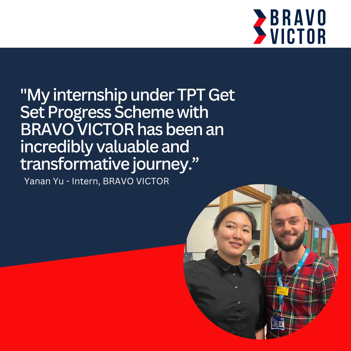 Read Yanan's BRAVO VICTOR journey as an Intern through TPT's Get Set Progress Scheme. @TPTgeneral     bravovictor.org/news/yanans-jo…