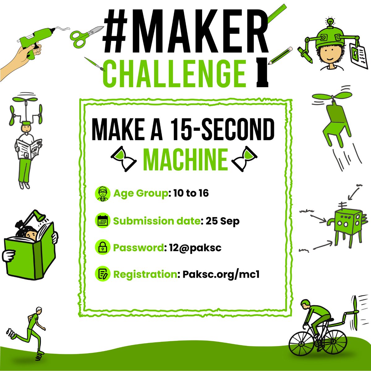 abddulrauf's tweet photo. @Pakscienceclub1, in collaboration with @STEAMPakistan, is thrilled to announce an incredible opportunity for young minds across the nation. The Monthly Maker Challenge #1 #MakerChallenge 1 is to Make a 15-second machine with household material visit https://t.co/rjxtacWYVL https://t.co/n1MWZz6N8W