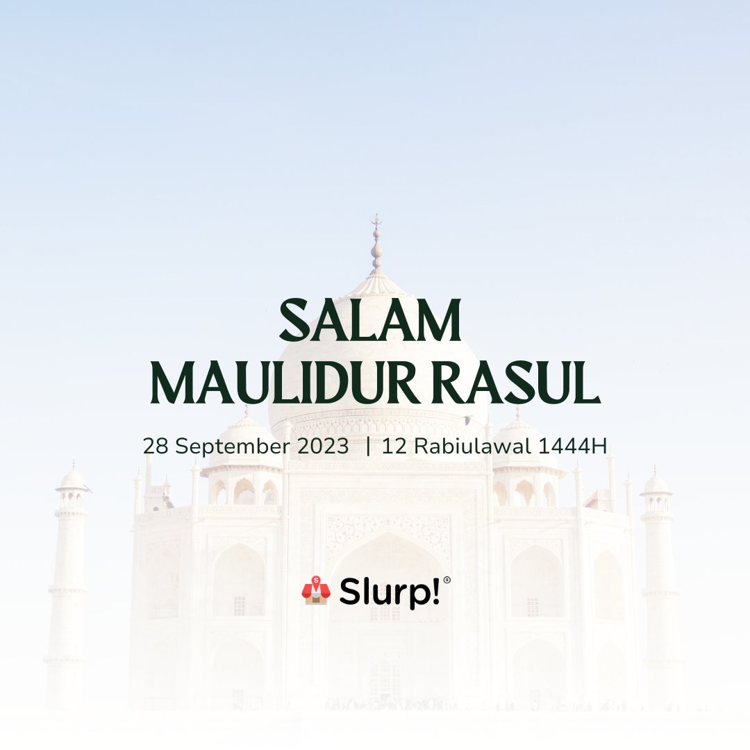 Rasulullah SAW merupakan pemimpin terbaik sepanjang zaman. Semoga kita contohi sikap dan sunnah baginda SAW dalam kehidupan.

Selamat Menyambut Maulidur Rasul buat semua. ❤

#slurptitans