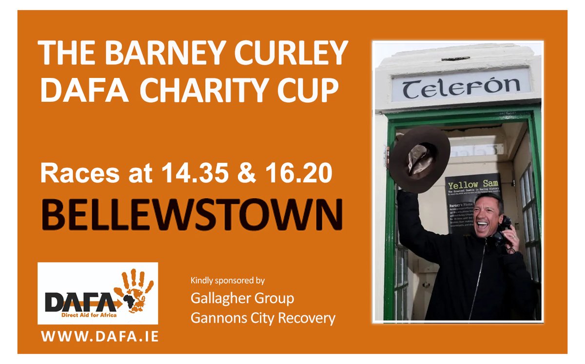 A massive shout out to all the jockeys riding with us today, and especially those who have travelled from the UK, for the Barney Curley DAFA Charity Cup at <a href="/BellewstownRace/">Bellewstown Races</a>. Your kindness, generosity, and support are hugely appreciated. Thank you for all you do.