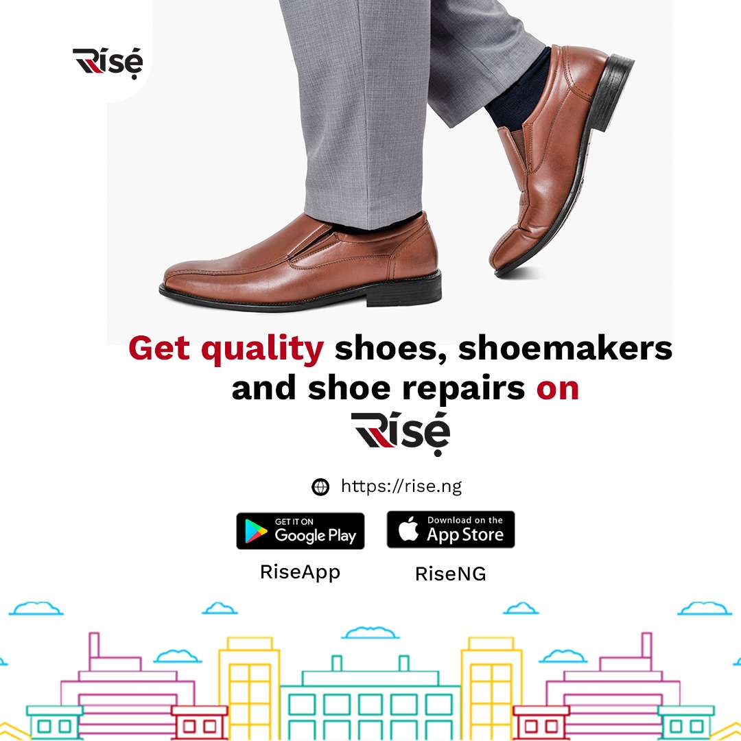 Find top-notch footwear, skilled cobblers, and expert shoe repair services on the Risé App. Go-to rise.ng/app today!

#shoemaker #shoemakers #shoerepair #shoerepairs #riseapp #riseappng #cobblersinlagos #cobblersinnigeria #BBNaija
