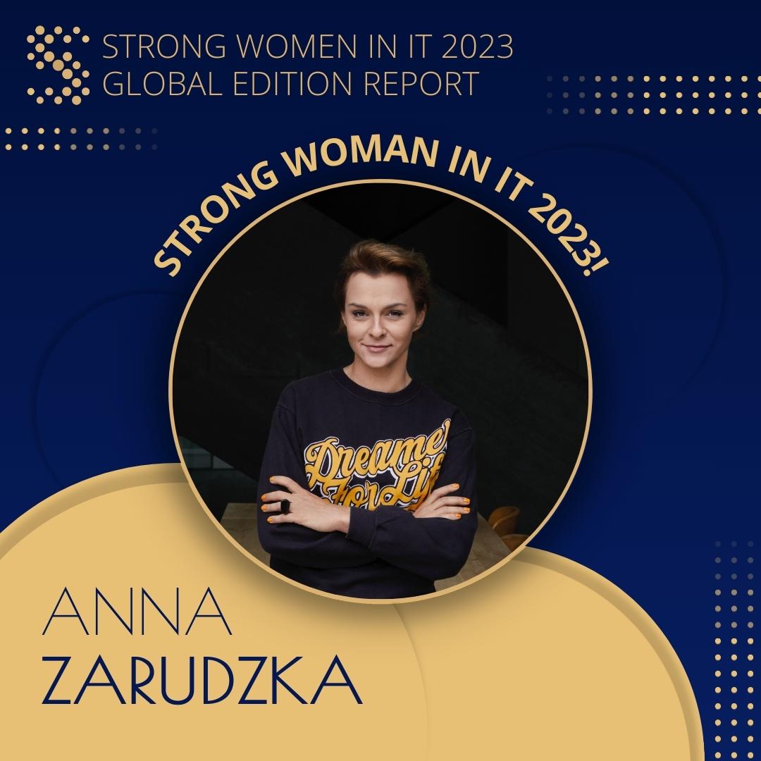 🚀 Exciting news! Our co-CEO, <a href="/AnnaZarudzka/">Anna Zarudzka</a>, is a 2023 Strong Woman in IT! 💪 Download the 'Strong Women in IT 2023 - Global Edition' for stats, insights, and inspiring stories of female IT leaders. 📊👩‍💻

Get the report: strongwomeninit.com/en/report/
#StrongWomeninIT #SWinIT2023 🌟