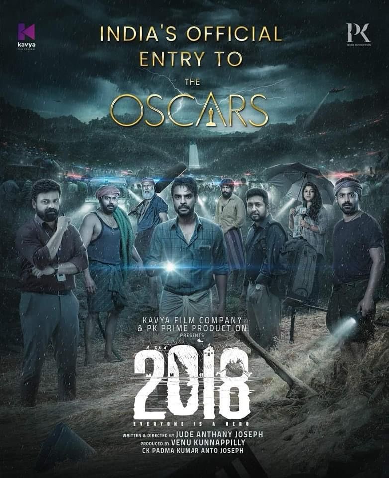 #2018Movie has been selected as the India's Official Entry to #Oscars 🔥 @ttovino @nobinpaul