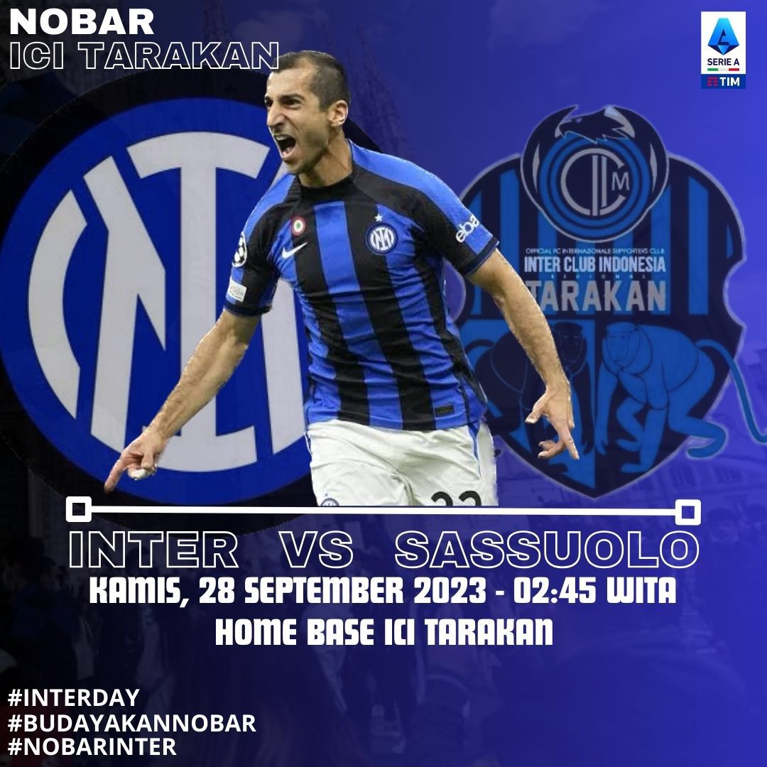 MAMPUKAH INTER MENUNTASKAN 6/6 KEMENANGAN ATAU GAGAL.?!

ICI Regional Tarakan
Menampilkan:

INTER VS SASSUOLO

Harinya: Kamis (28/09/23)
Jamnya: 02.00 WITa
Tempatnya: Homebase ICI Reg. Tarakan

RAMEKAN GAES MUMPUNG ESOK LIBUR!
INGAT FREE...

#ForzaINTER
#InterDay
#BudayakanNobar