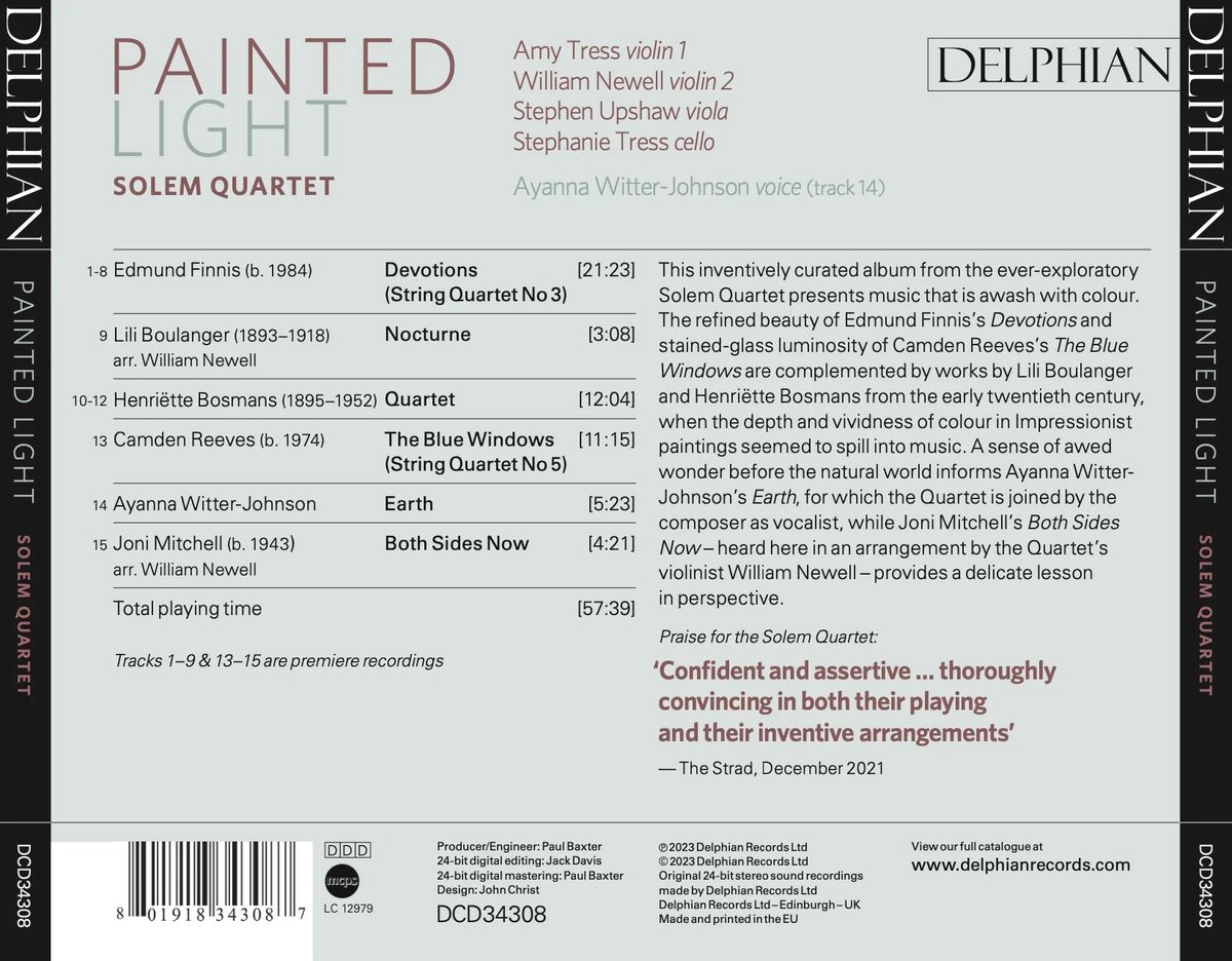 SolemQuartet's tweet photo. 💿 T-minus one month until the launch of our album “Painted Light” on @delphianrecords ! 💿
We’re SO pumped to share this project with you - pre order your copy here ! 💥 https://t.co/nreEl7UJIM
#newmusic #newalbum #classicalmusic #chambermusic #solemquartet #stringquartet https://t.co/0rIdUXqElq