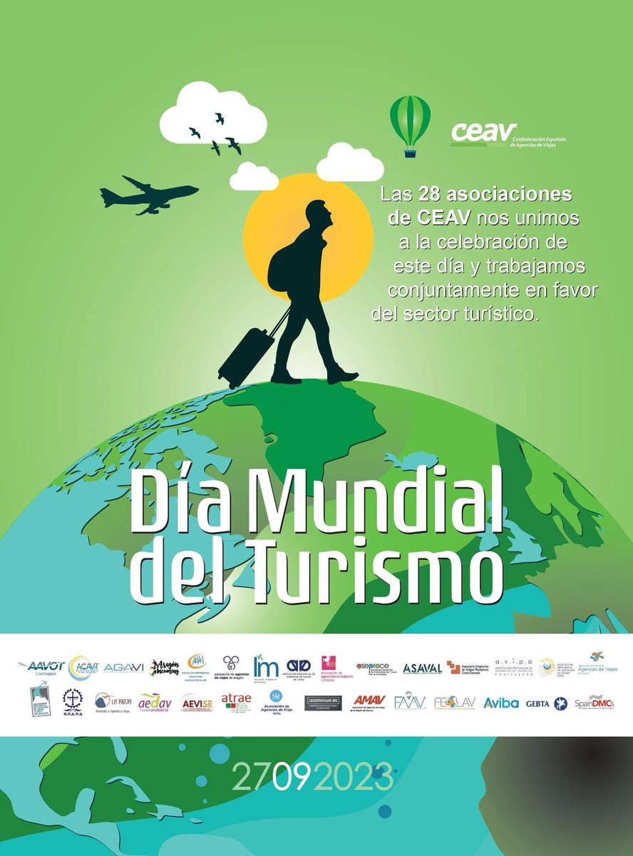 ACAVyT__'s tweet photo. Desde @ACAVyT__ nos unimos a la celebración del Dia Mundial del Turismo, sector fundamental para el desarrollo social y económico de nuestro Archipiélago #AgenciasdeViajes #Turoperadores #Canarias #Progeso !Feliz dia! https://t.co/CGIRZznH92