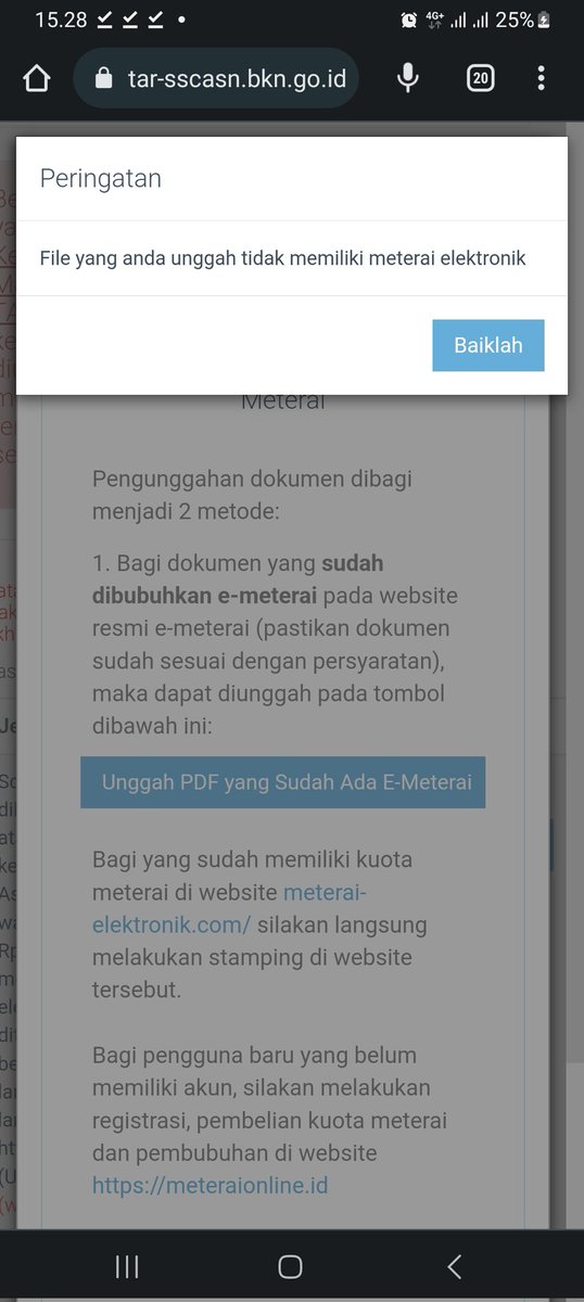 tobaaic's tweet photo. @sobatpajak_id Ini saya sudah pasang ematerai dari sobat materai tetapi knpa waktu di upload di web cpns   malah tidak ada ematerai? https://t.co/Ma3nBaDEWw