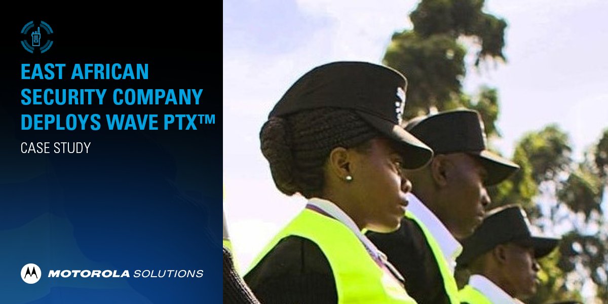 MotSolsSSA's tweet photo. Senaca EA has deployed a WAVE PTX solution to its residential security guards patrolling the Kitisuru suburb of Nairobi in Kenya to provide reliable communications with the flexibility to be easily rolled out to other areas of the business. Learn more: https://t.co/DoIOwGqzGu https://t.co/LV4XqHciPI