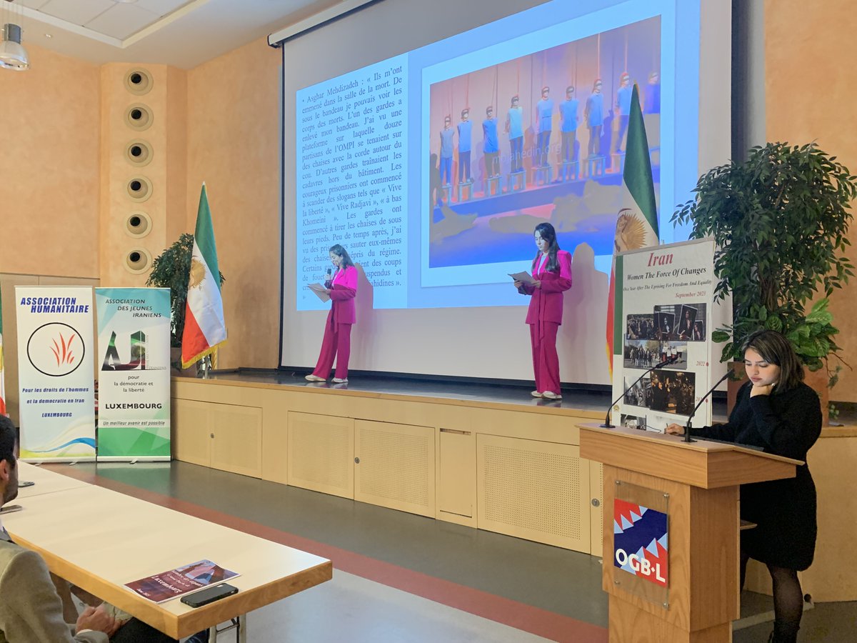 Saturday, September 23, #Luxembourg 
Conference and exhibition in commemoration of the #uprising of the Iranian people, to remember the heroism and unique courage of Iranian youth and women. 
We would like to send this message to the Iranian People that we are their voice, and we