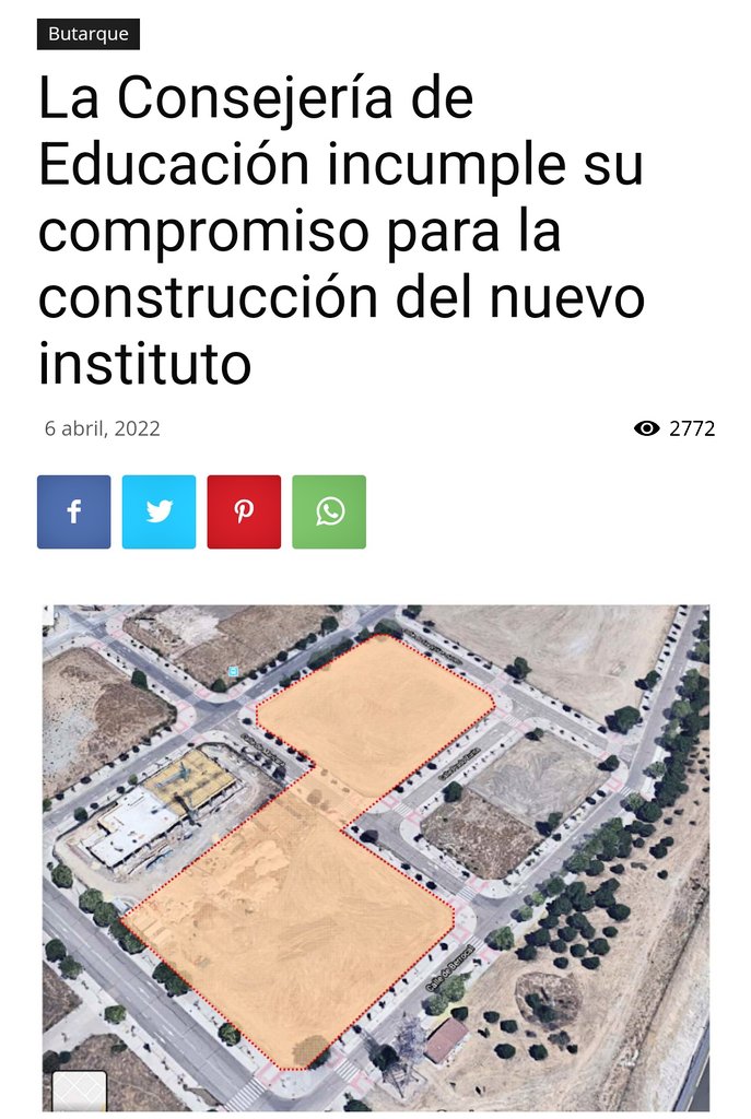 ButarqueFC's tweet photo. ¿Conoces las obras del IES María Goyri en Butarque? El 30 de noviembre es el plazo de entrega y no vamos a permitir ni un día de retraso 🔥| @iesmariagoyri 

#1DFamiliasEnHuelga #NiñosTetris 
#VillaVerde @EVicianaDuro @JoseCarlosFdezB @IdiazAyuso
@ampaiesgoyri @OrlandoChaconT https://t.co/ijMOiBrvZ7