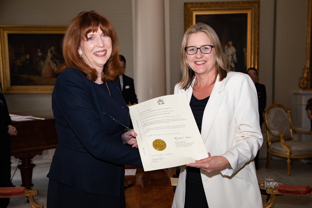 Swearing-in the 49th Premier of the State of Victoria, The Honourable Jacinta Allan MP.