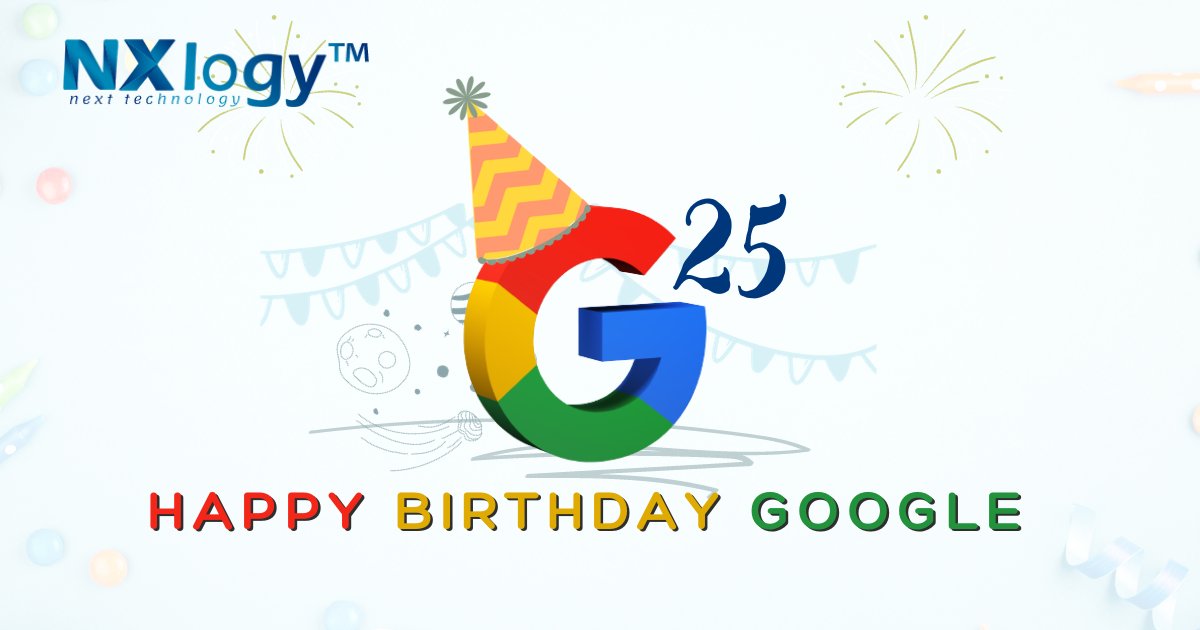nxlogy's tweet image. Happy 25th Birthday, Google! 🎉🎂
Congratulations on a quarter-century of changing the way we explore the digital world. Your search engine has become an integral part of our lives 🌍🚀 🥳🎈🎁
#googlebirthday #googlesearch #GoogleSearchEngine #Google25 #birthday #Nxlogy