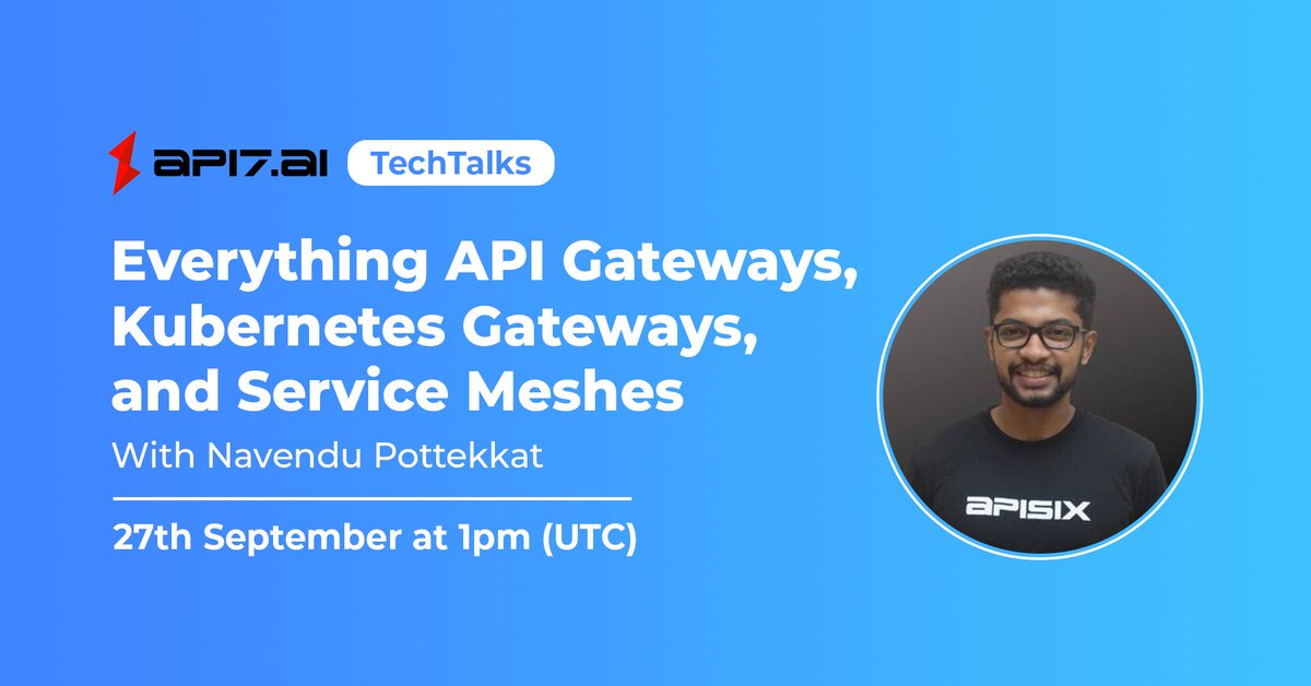 Today's the day! Be part of our LinkedIn Live TechTalk in just a few hours
Join us here: linkedin.com/events/techtal…

#APIGateway #Kubernetes #ServiceMesh #TechTalk