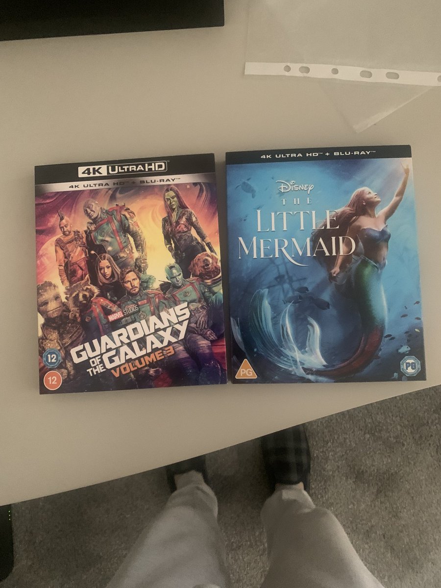 Finally owned two 4K and they came 5 days early before release in the UK! 
#GuardianOfTheGalaxyVol3 #TheLittleMermaid