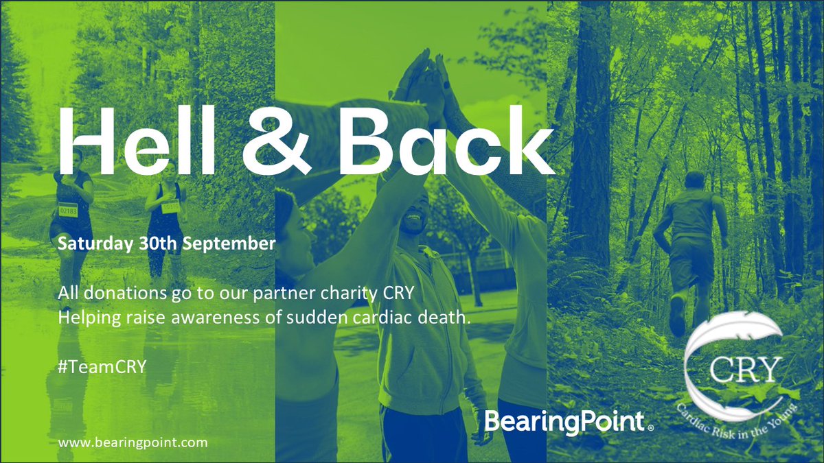 bearingpoint_ie's tweet photo. 💪This Saturday our team of brave BearingPoint athletes go to Hell..and Back.

💙 We will be competing in support of our partner charity @CRYIre, who are helping raise awareness of sudden cardiac death, and cardiac risk in the young.

#friendsofCRY #teamCRY https://t.co/VAtwn8eAPi
