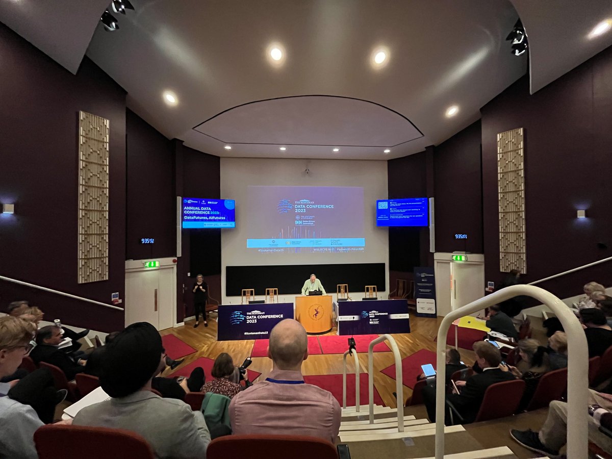 DataCapitalEd's tweet image. #DataConf23 LIVE UPDATE:  Jarmo Eskelinen, Executive Director of the Data-Driven Innovation Initiative and David Lee @davidleemedia, our host, open the Annual Data Conference #DataFutures and #AIFutures with a welcome speech and introduction to a packed room. #ScotsmanData23