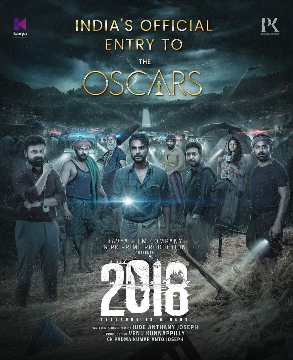 #2018EveryoneIsAHero is India's official entry to the Oscars. 
Super proud that I could make a small contribution to the film and that the Academy will be watching it with my subtitles. Congratulations Jude Anthany Joseph and the entire team! ❤️❤️❤️