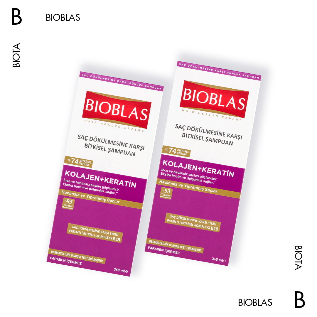 Bioblas Kolajen&amp;Keratin Şampuanı ile saçlarınızın partisi başlasın! 💃 Doğal, hacim dolu ve dökülmeyen saçlar için Kolajen&amp;Keratin gücüyle tanışın. Saçlarınıza eşsiz bir dolgunluk ve canlılık katın! 🌟💜