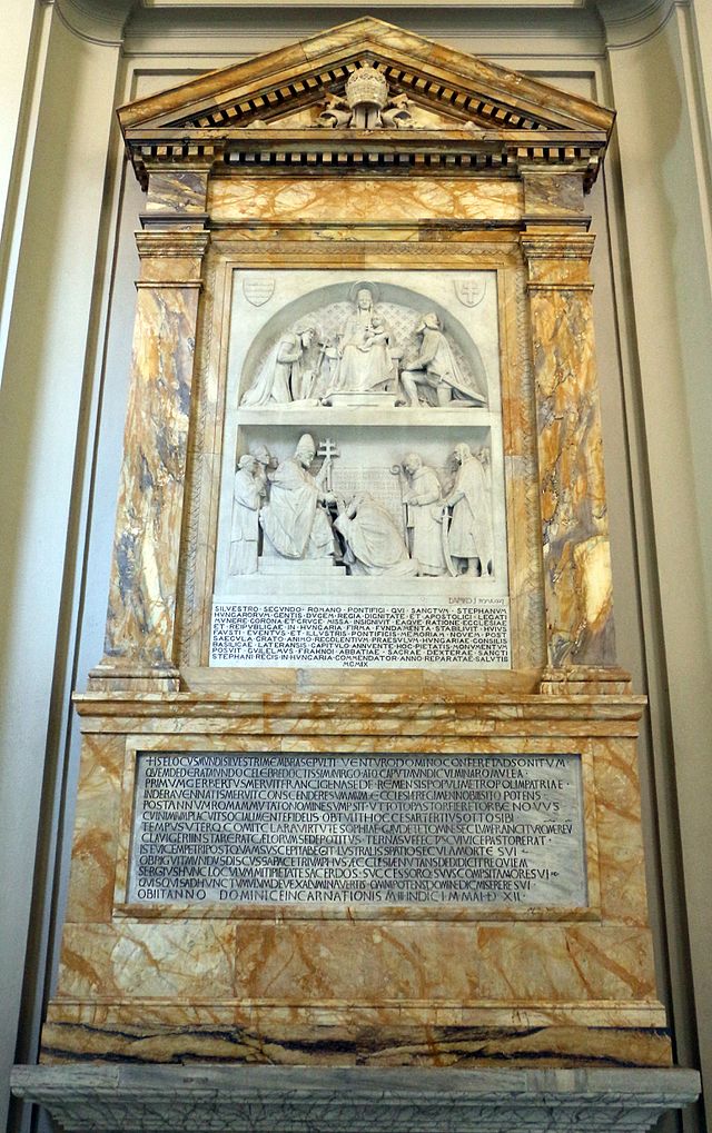 #29 #CityofEchoes shows how the history and fabric of Rome were shaped by the presence of the popes. The Lateran's sweating cenotaph suggests that the city and its popes remain intimately linked. A memorial to Sylvester II (d.1003) it's said to sweat when the pope is about to die